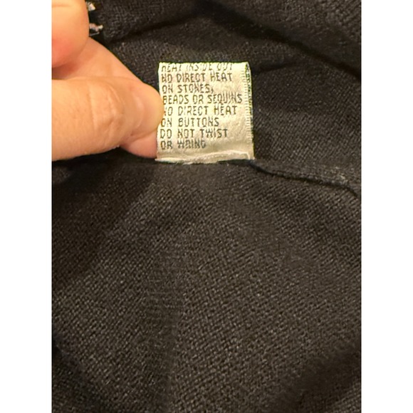 Jack B. Quick Womens Sweater L Black Christmas Cardigan Stocking Festive - Picture 4 of 7